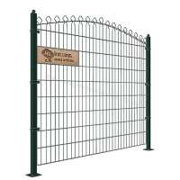 Powder coated double wire mesh security fence 868 panel