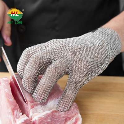 HUILONG Stainless Steel wire Mesh Hand Glove for Meat Cutting and fishing